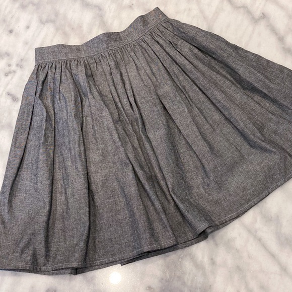 American Apparel Gathered Grey Skirt - Picture 1 of 5